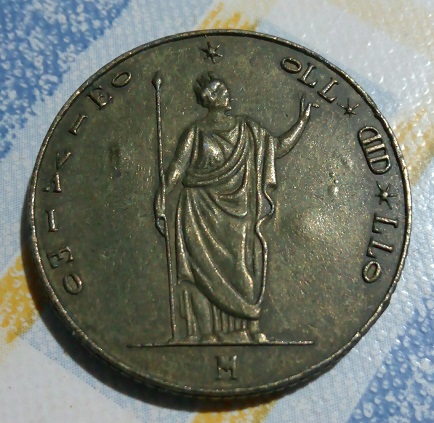 Moneda de Fantasia de 5 liras de Lombardia, 1848 16a17