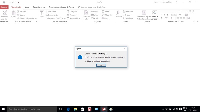 [Resolvido]Windows 10 - Access 16 Erro11