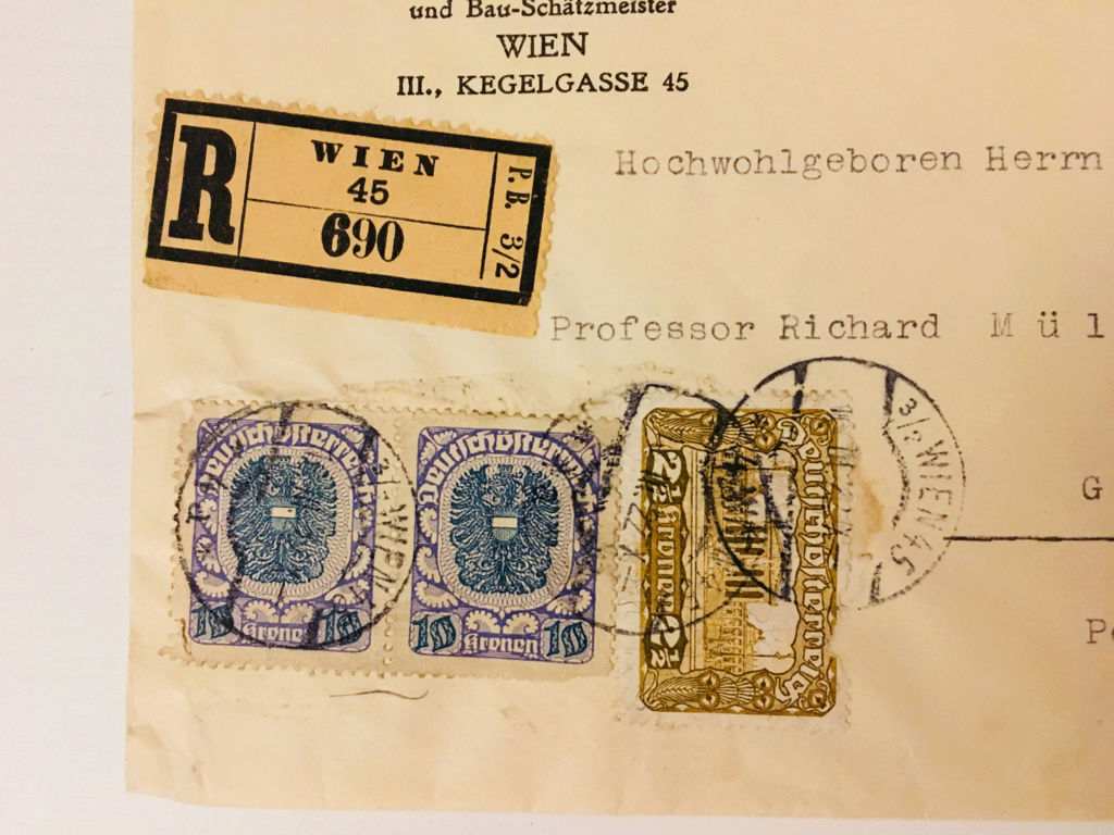 Mischfrankatur Deutsch-Österreich/ Österreich 1922 Wien110