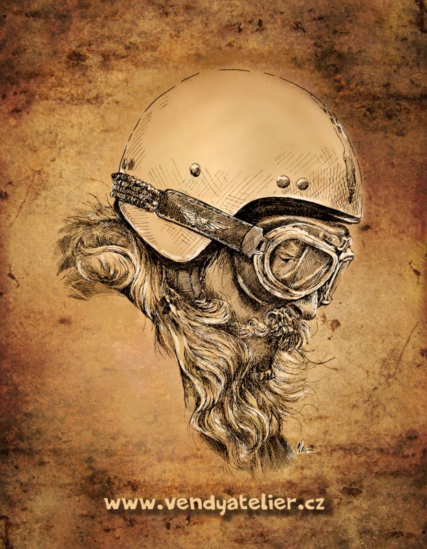 Peintures et dessins Kustom kulture à la main Motork10
