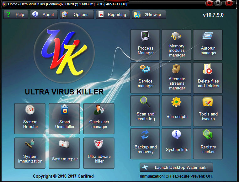 اقوي برنامج صيانة جهاز الكومبيوتر في العالم برنامج UVK - Ultra Virus Killer Oi10