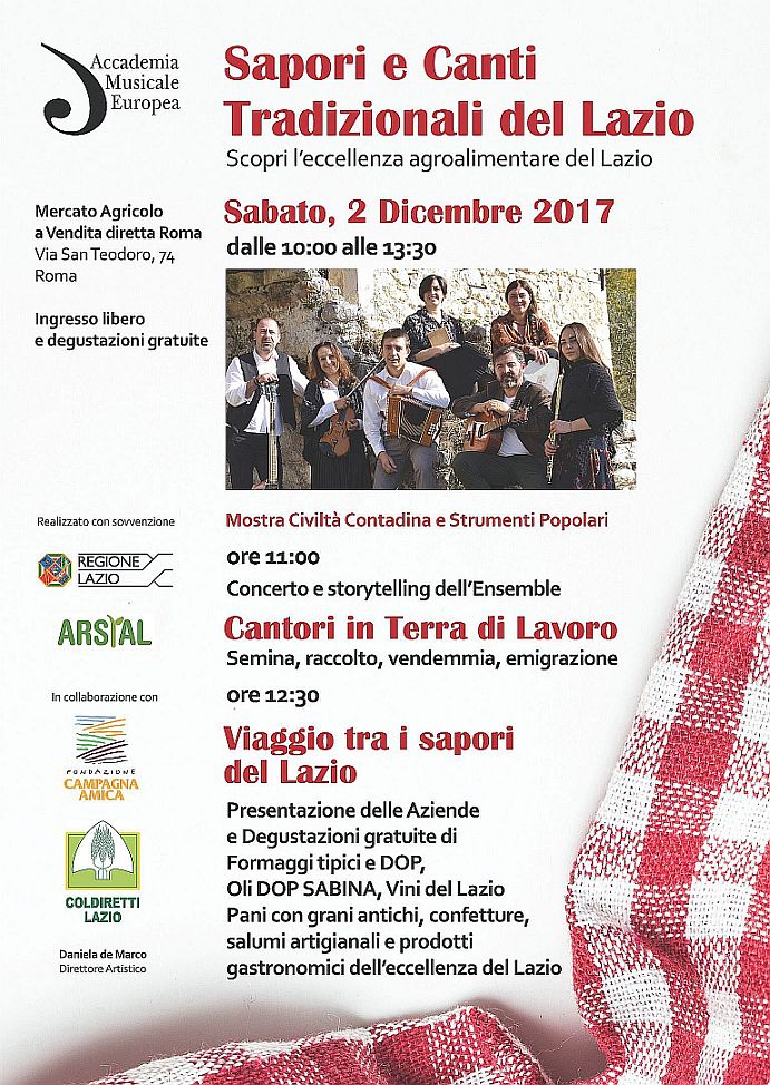 Sapori e Canti Tradizionali del Lazio Sabato 2 dicembre Roma Ita_a510