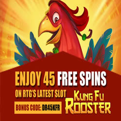 45 Free Spins on Kung Fu Rooster Slot