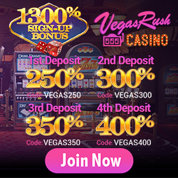 $75 No Deposit Bonus at Vegas Rush Casino