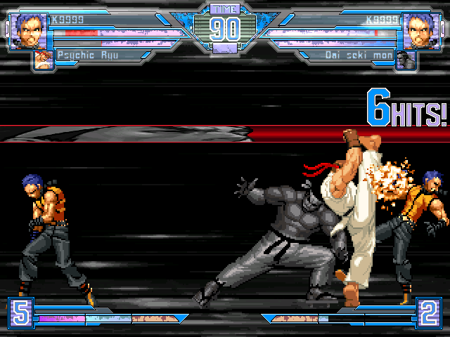 Blue lifebar by XED [1280x720 & 640x480 edited by me RAMON GARCIA] [mugen 1.0&1.1] 4 versions Mugen021