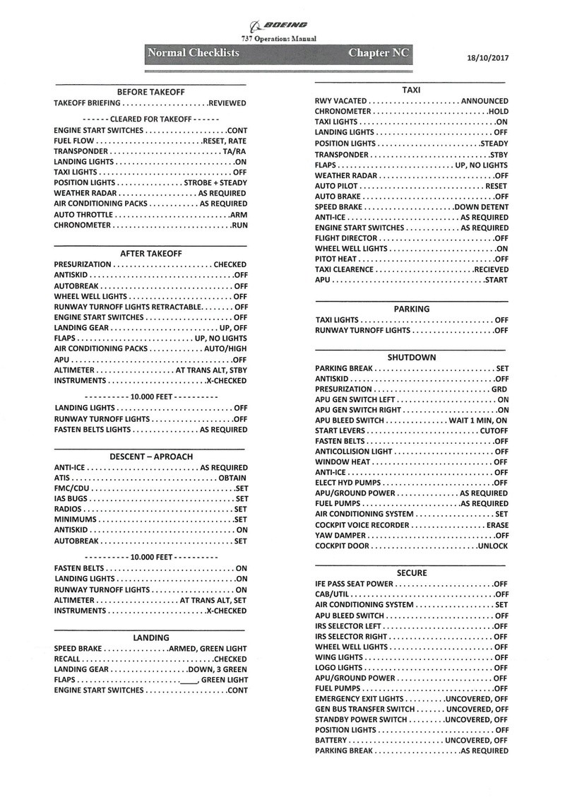 Checklist Ryanair Checkl10