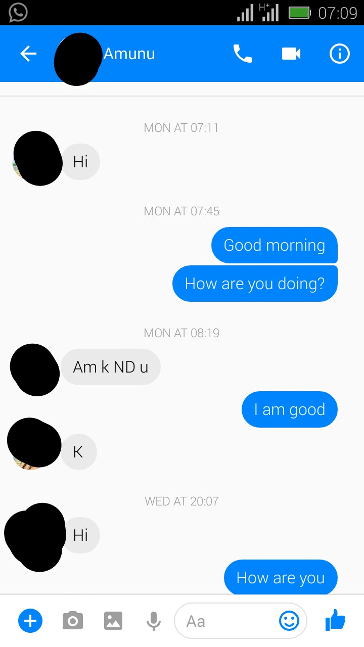 Funny Conversation a guy had with his New online female friend  Picsar11