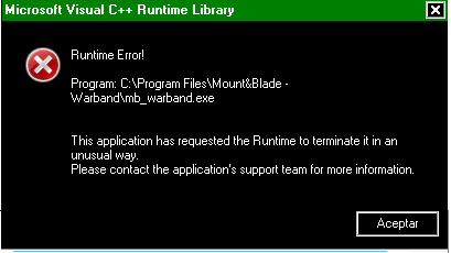 Error Microsoft visual C++ Runtime Library Proble11