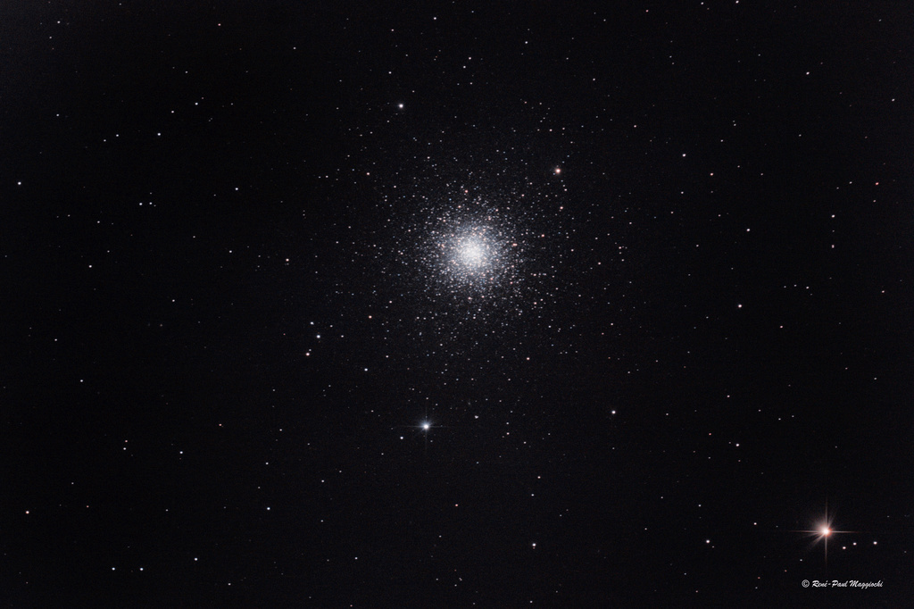 Amas globulaire M3 et la Lune du 24/04 M310