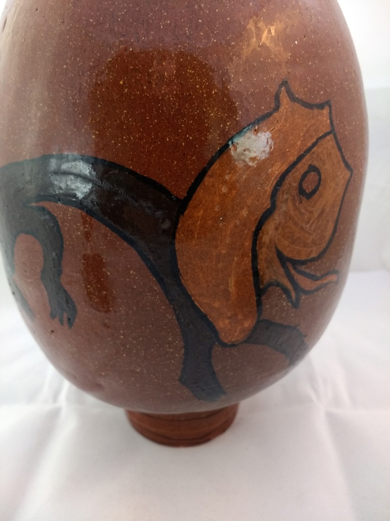 large primitive lion vase Img_2013