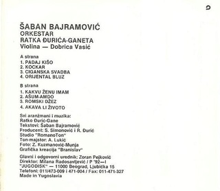 Šaban Bajramovič - Diskografija 3 100 % Tacna  R-447314