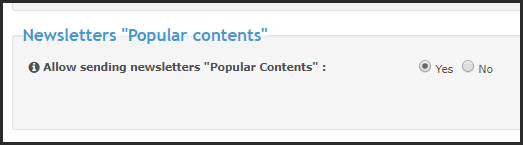  New: Newsletters "Popular Contents" 31-01-10