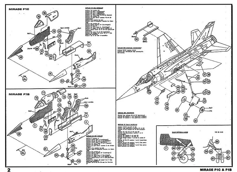 DASSAULT MIRAGE F1 B & C 1/72ème Réf 258 Mirage13