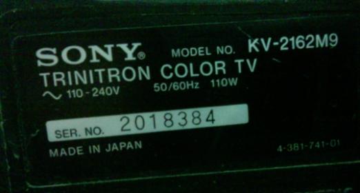 مشكلة تشبيح الالوان فى تليفزيون سونى model KV-2162M9 Uoy11