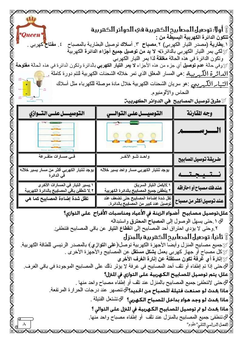 بالصور اروع مذكرة علوم 6 ب ترم 2 2018