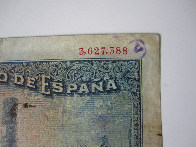 50 pesetas de Alfonso XIII de 1927. Con sello de caucho. Img_7110