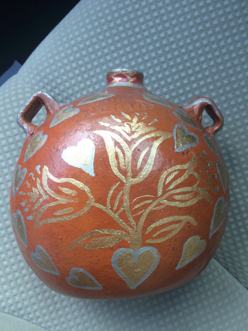 A flask or other drinking utensil Mexican Pottery 03610