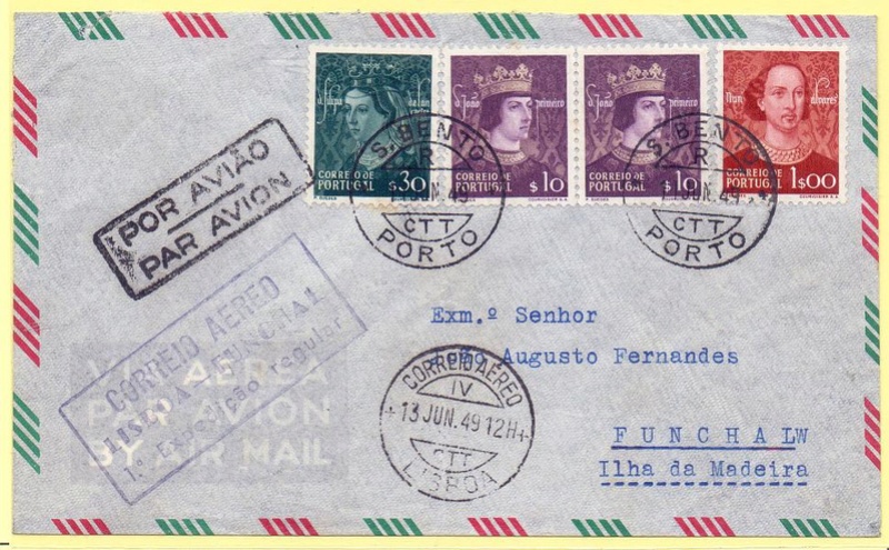 Correo aéreo - Historia Postal (España y Portugal) 1930 - 1958 1949_a10