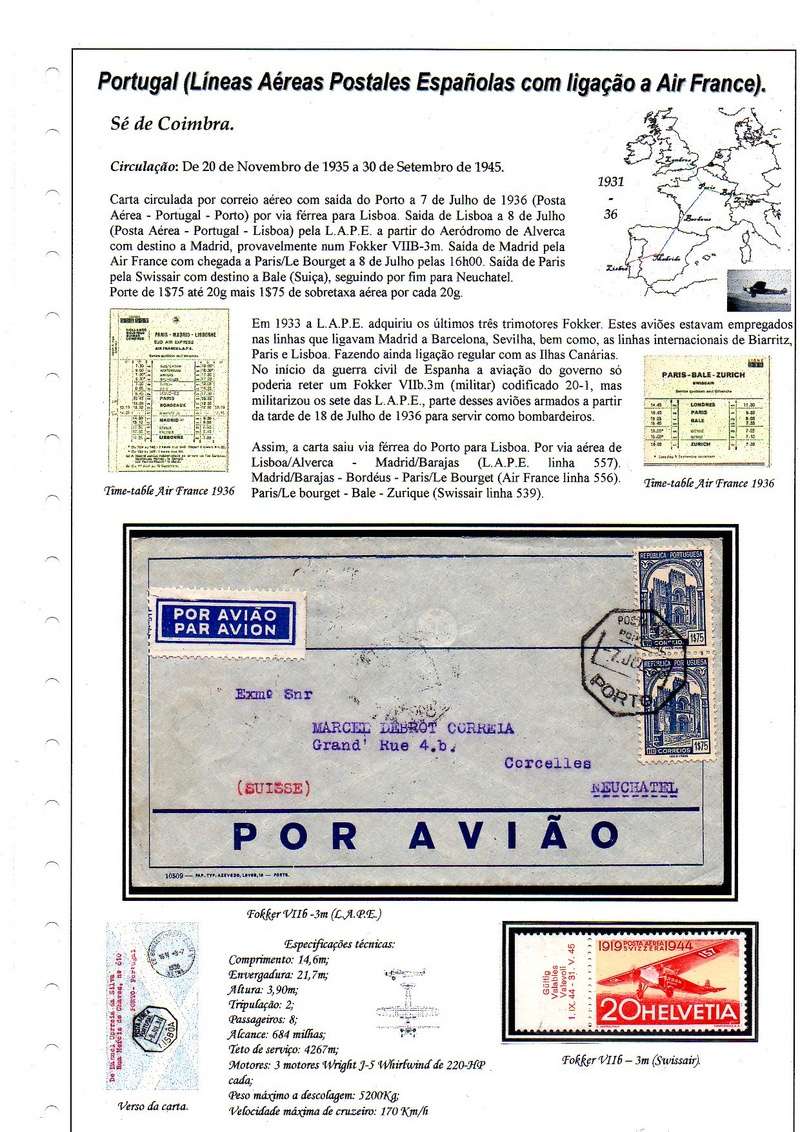 Correo aéreo - Historia Postal (España y Portugal) 1930 - 1958 Lisboa10