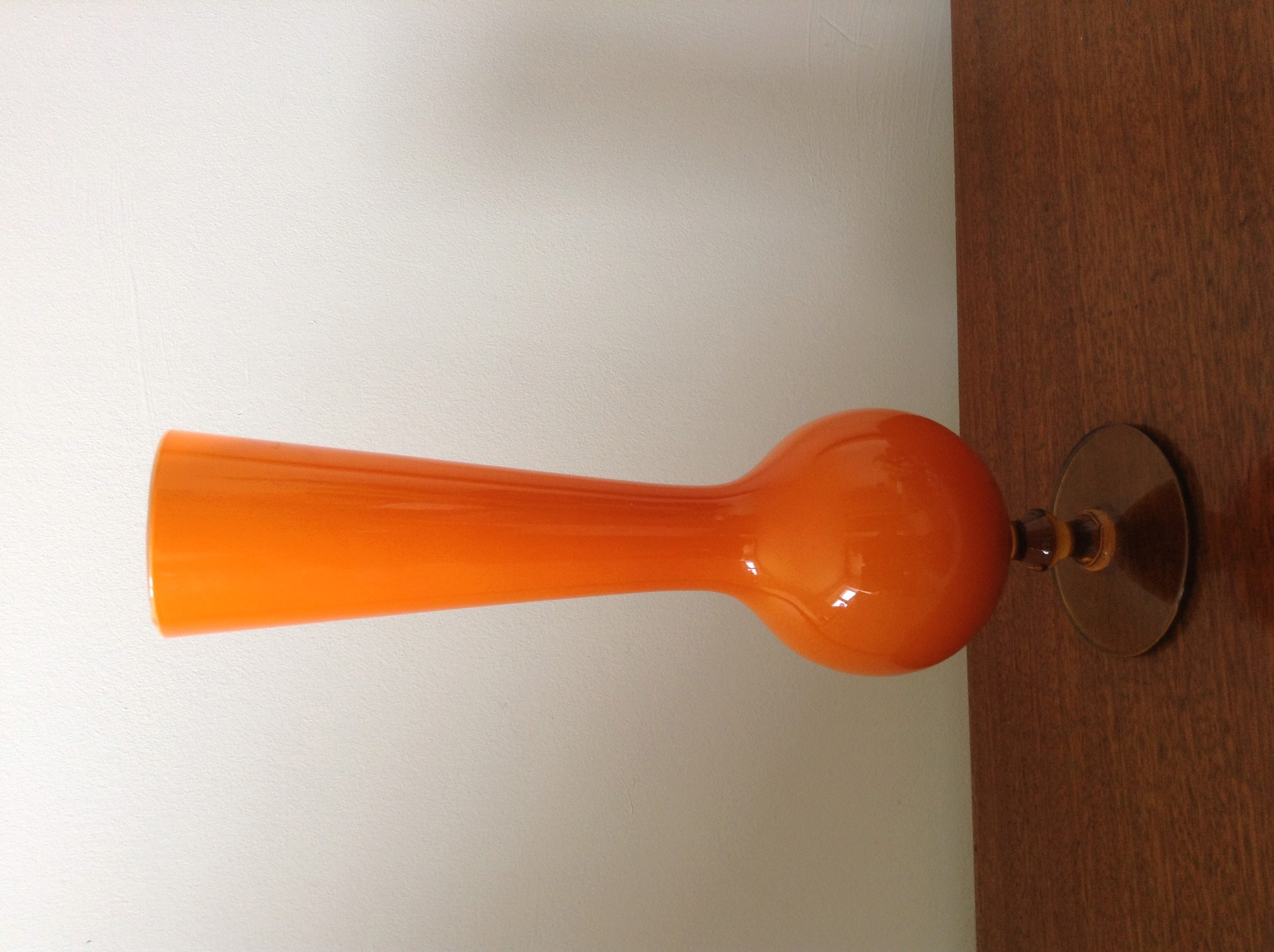 Orange glass vase