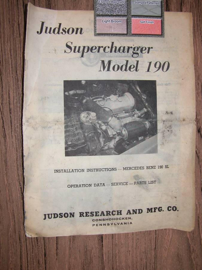 supercharger (de época) para 190SL 190sc710