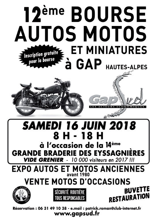 12 ème BOURSE AUTOS MOTOS et miniatures de GAP 16/06/2018 Image10