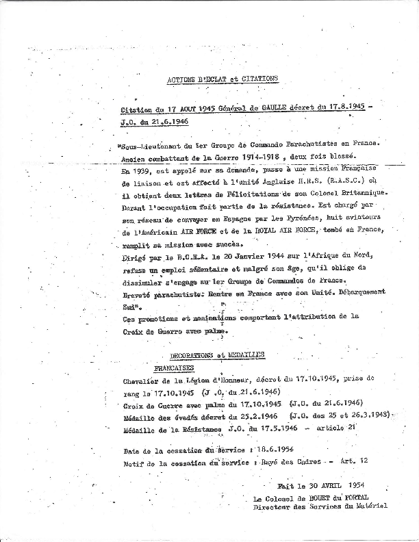 recherche sur Monsieur RAMOGNINO 1e groupe des commando de France Gilber10