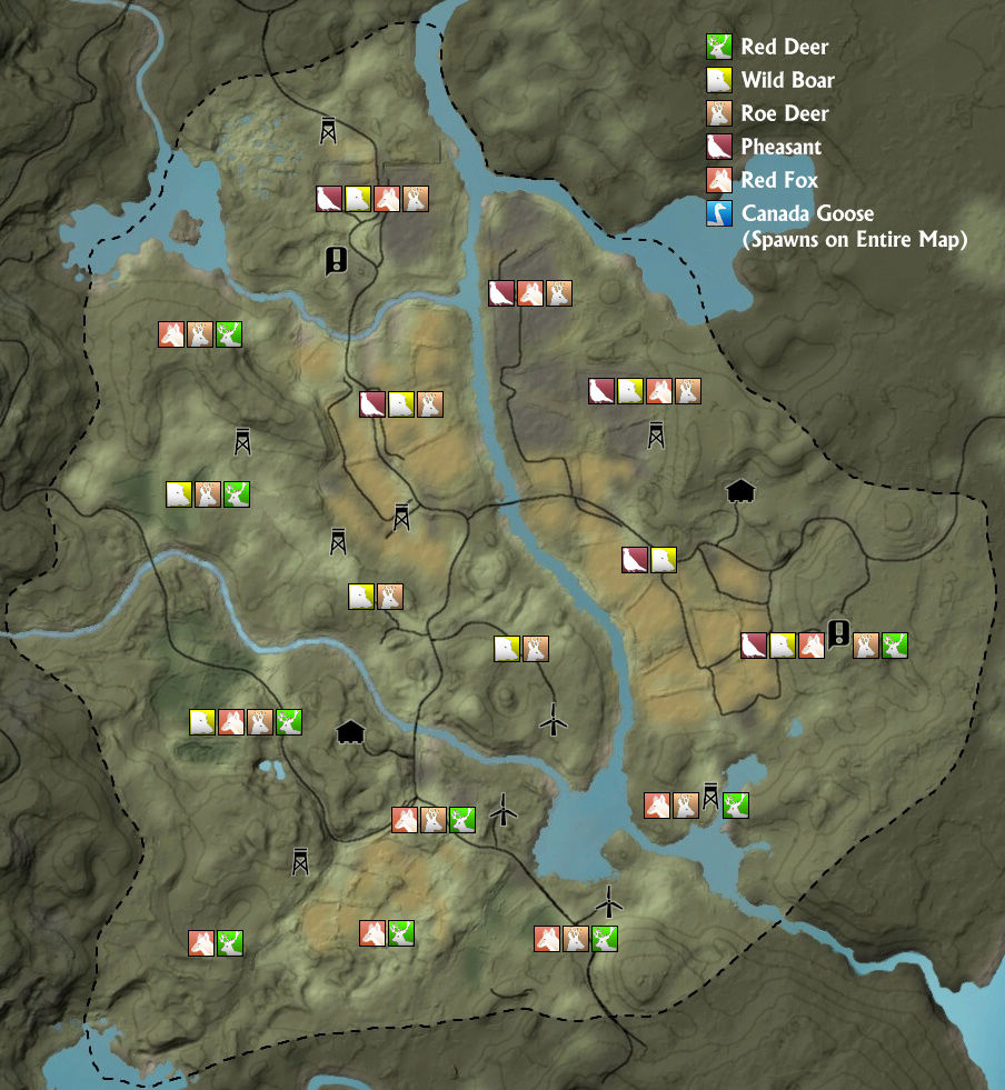 Mapas de animais - Onde encontrar as diferentes espécies. Hirsch10