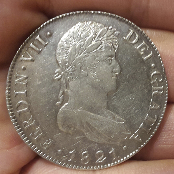 8 reales Fernando VII 1821 Guatemala 20180611