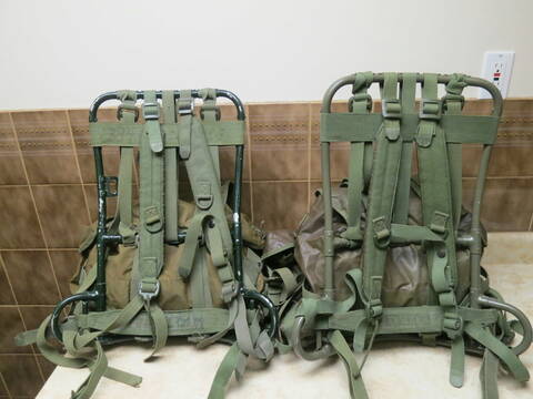 C2 rucksacks and two cousins
