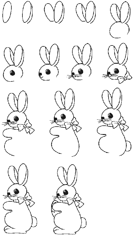 طريقة رسم ارنب 1