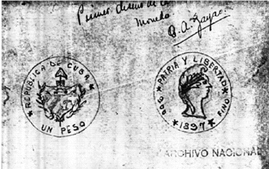 La tortuosa Historia del peso Souvenir 1897 Cuba Nt611611