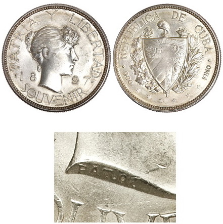 La tortuosa Historia del peso Souvenir 1897 Cuba Nt611613