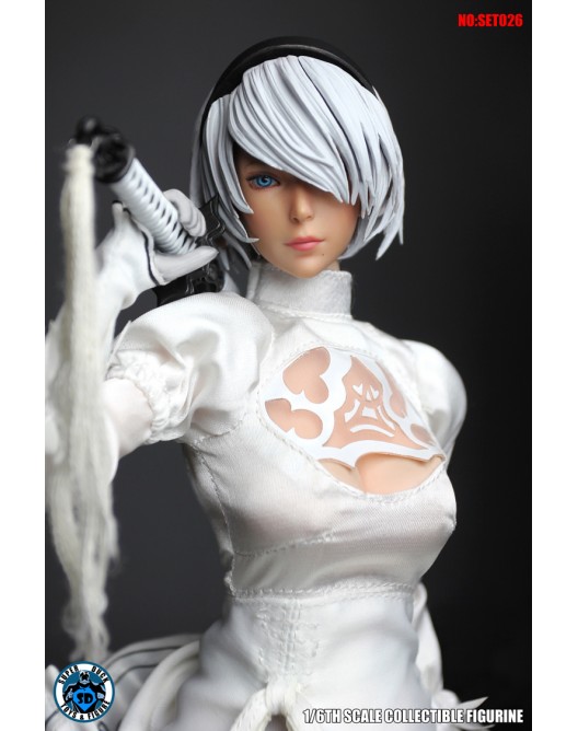 clothing - NEW PRODUCT: Super Duck SET026 1/6 Scale White Sexy Robot Costume Set 12140910