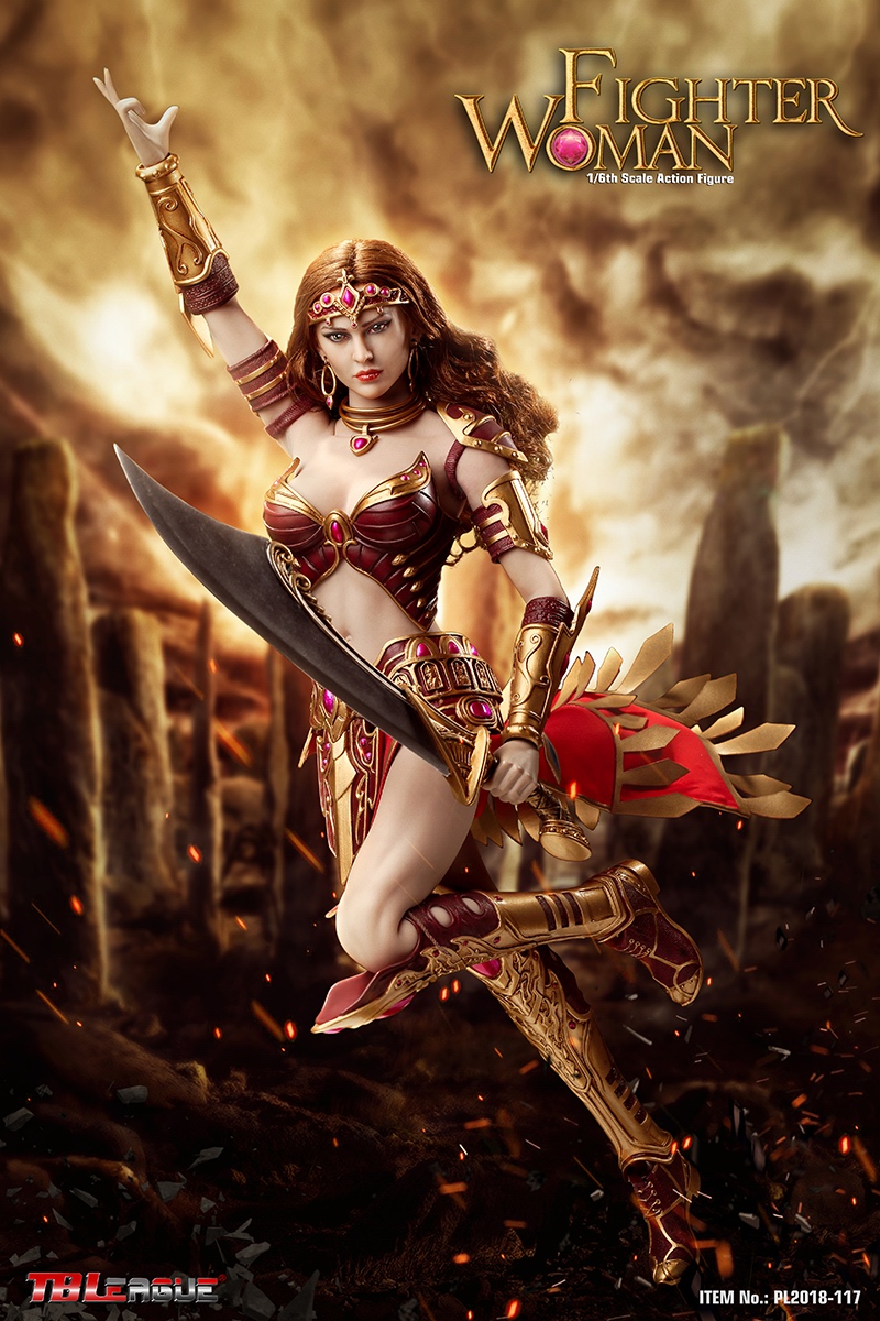 fantasy - NEW PRODUCT: TBLeague New: 1/6 Gress Warrior / Fighter Woman Moving PL2018-117# 153