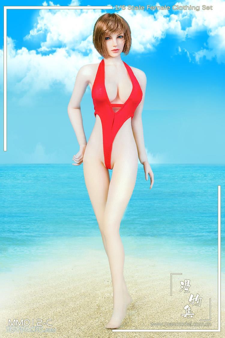 clothing - NEW PRODUCT: 1/6 Female One-Piece Low-Cut Swimwear (5 color options) (MM012) 52920118