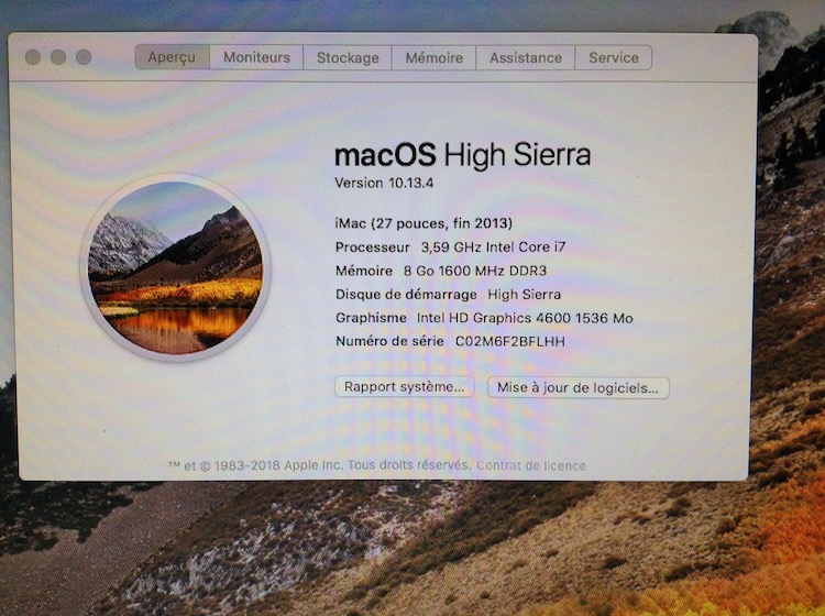 Mise a jour macOS High Sierra 10.13.4  Img_4110
