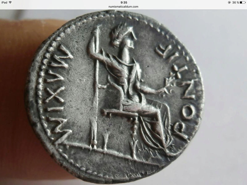 Denario de Tiberio PONTIF MAXIM. Livia, de Paz, sedente a dcha. Lugdunum. Moneda12