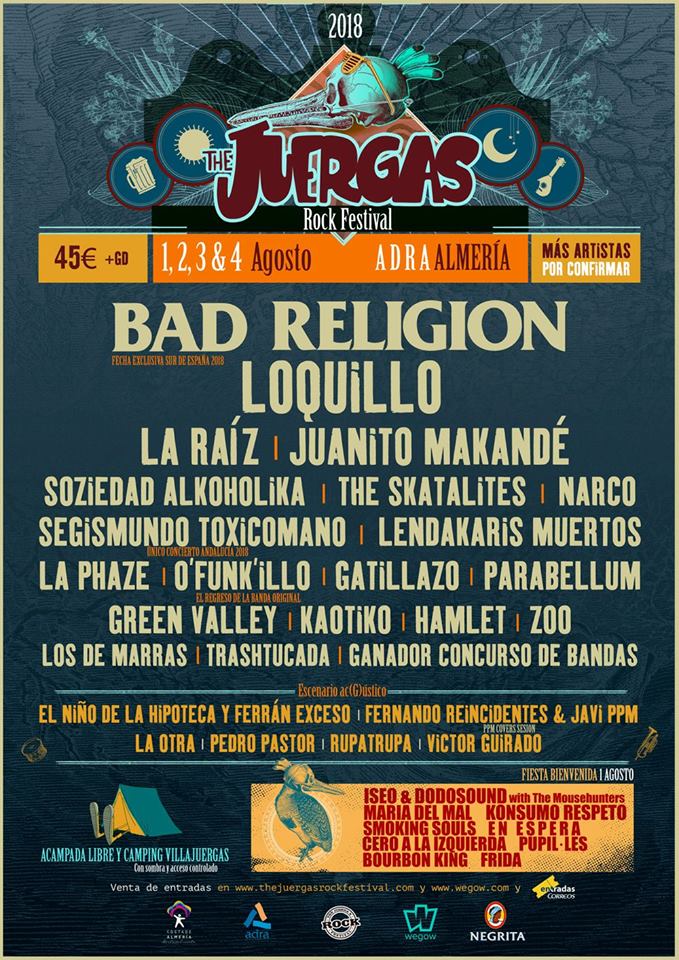 The Juergas Rock Festival - 1, 2, 3 y 4 de Agosto 2018 Cartel12
