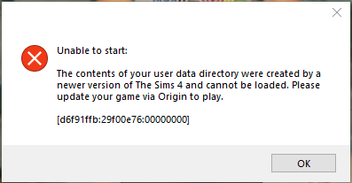 I have a problem using the expansion packs in TS4. [SOLVED] Error_10