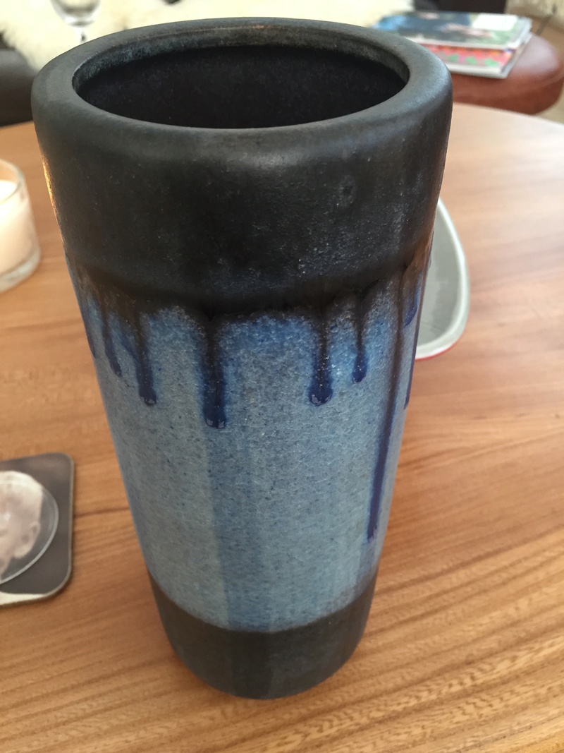 Blue glaze vase -  Karlsruher Majolika 0703ba10