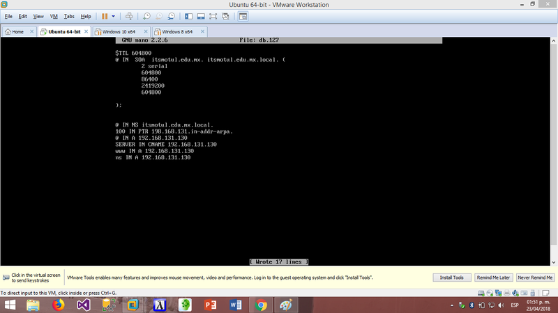 Servicio DNS en ubuntu  server 14.0 Dns310