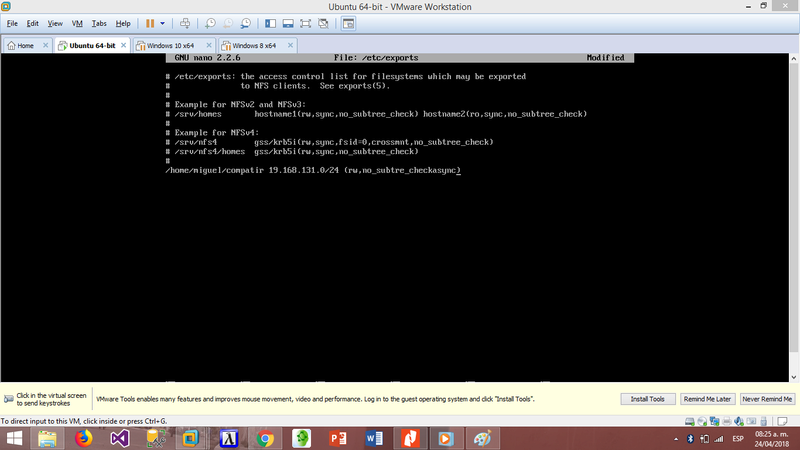 Servicio de NFS en un servidor ubuntu 14.0 Nfs310