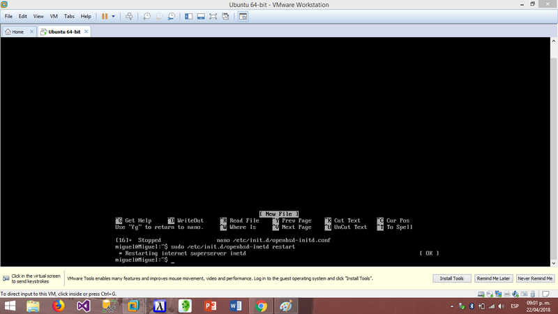 Configuración y instalación de servicio de telnet ubuntu server 14.0 con wimdows Telnet22
