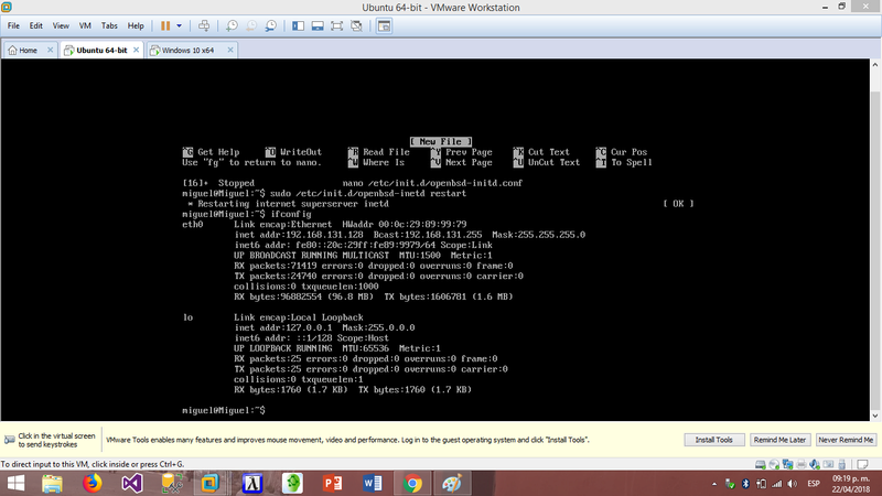 Configuración y instalación de servicio de telnet ubuntu server 14.0 con wimdows Telnet23