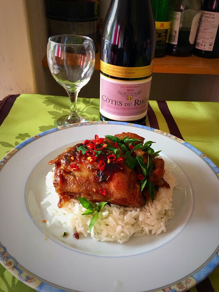Poulet Frie au 5 épices sur sont lit de riz au Jasmin 17b79510