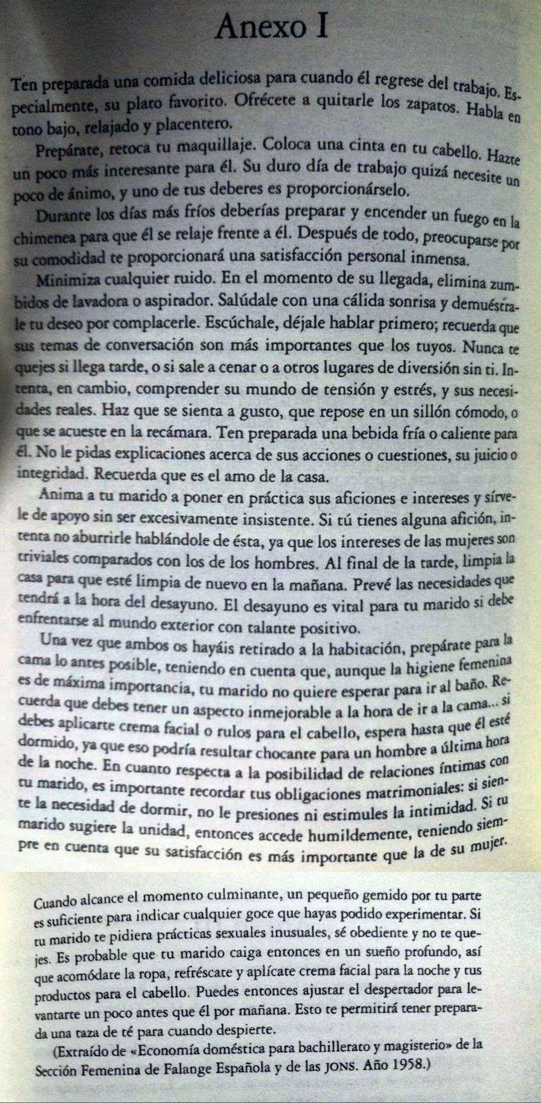 Economia domestica para bachillerato y magisterio. Seccion femenina de la falange española 1958 Recome10
