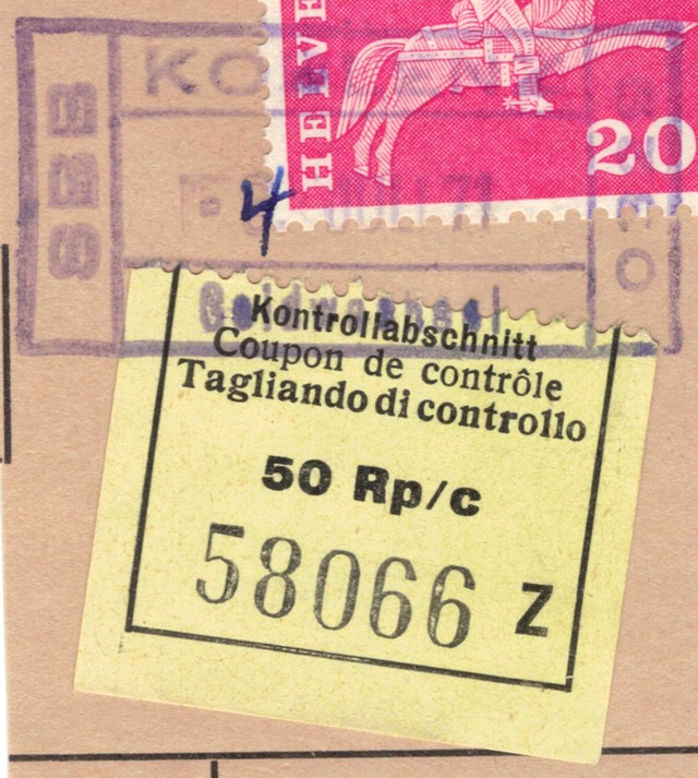 Kontrollabschnitt 50 Rp. SBB Kontro10