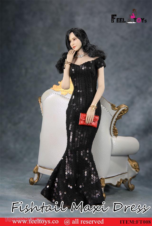 Clothes - NEW PRODUCT: 1/6 Fishtail Maxi Dress  From FeelToys  Code: FT008 12120119