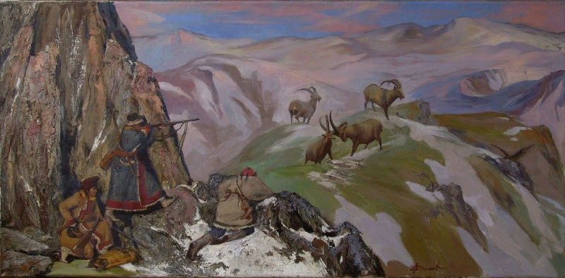 Охотник в горах